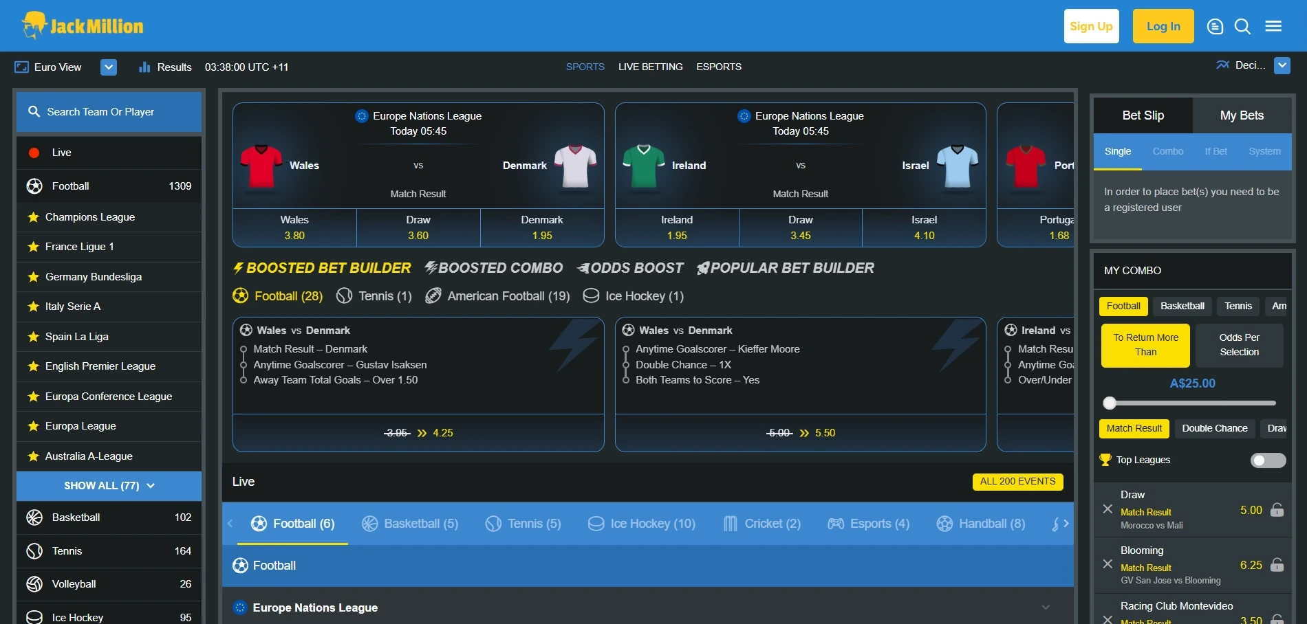 JackMillion casino betting